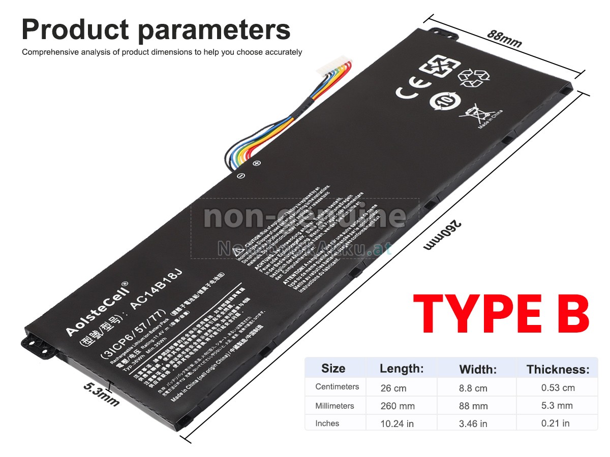 Akku für Acer Aspire 3 A315-41-R28F