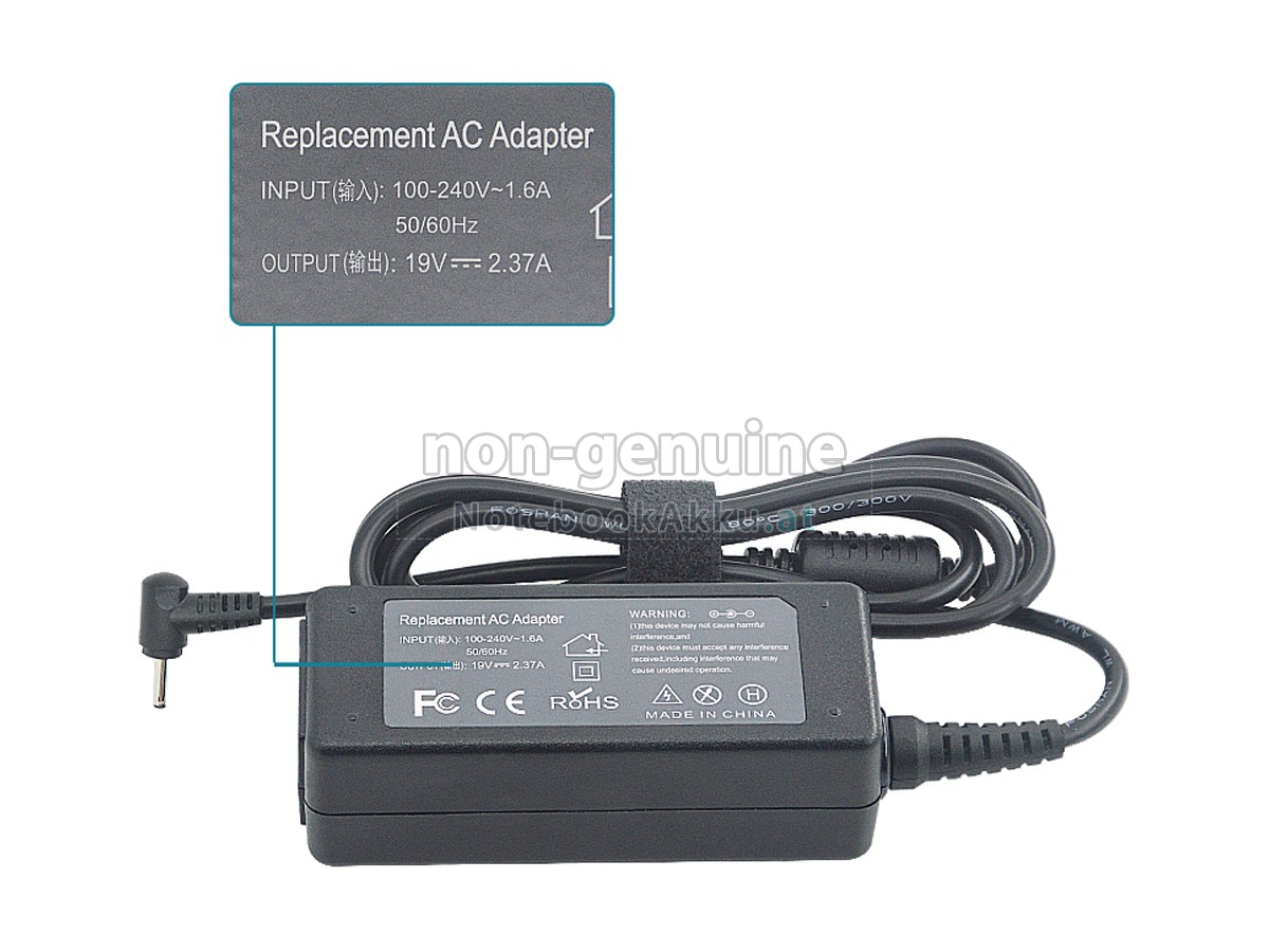 Adapter für Acer 45W 19V-2.37A 100-240V~1.6A 50/60HZ