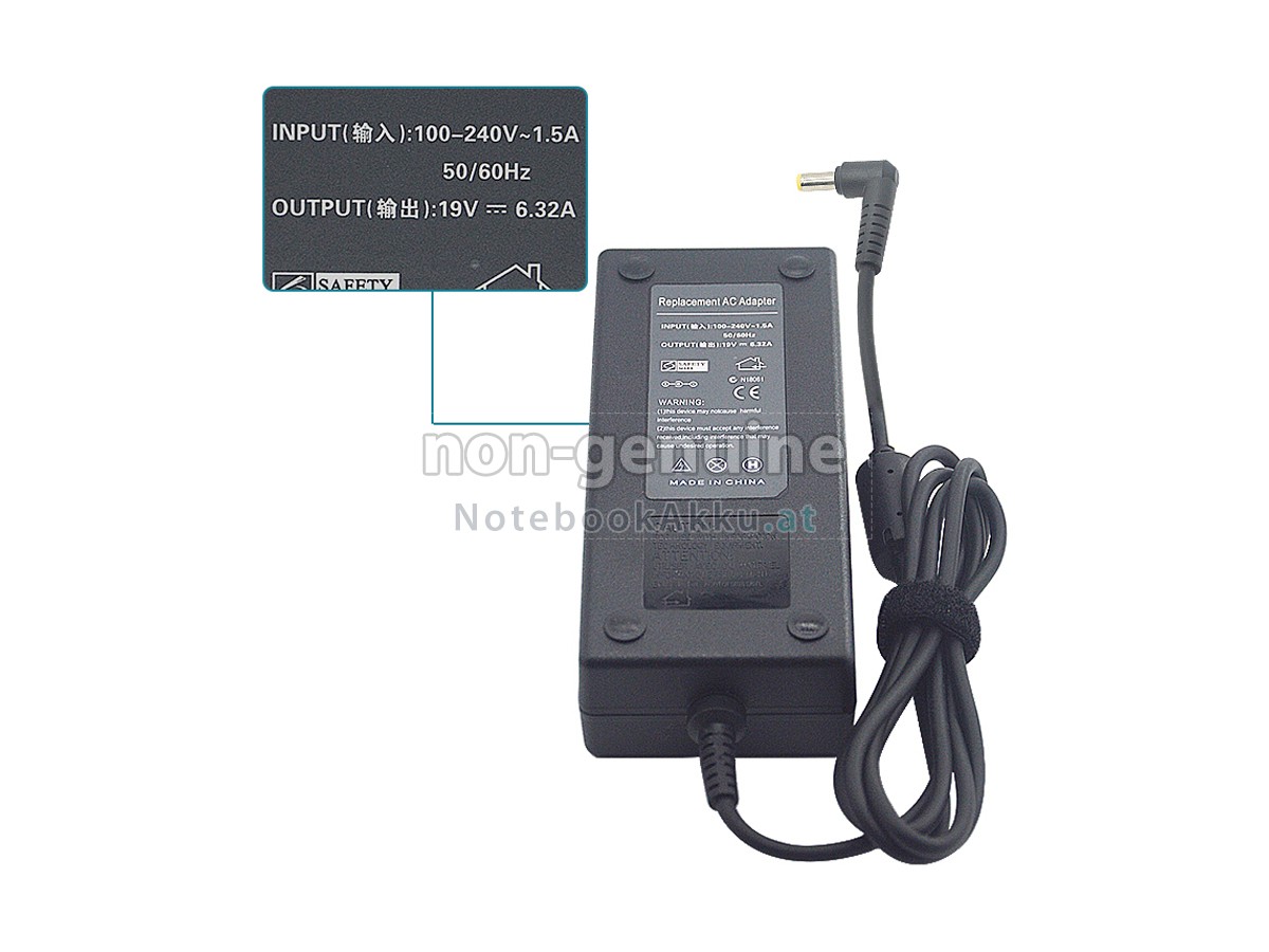 Adapter für Acer 120W 19V-6.32A 100-240V~1.5A 50/60HZ