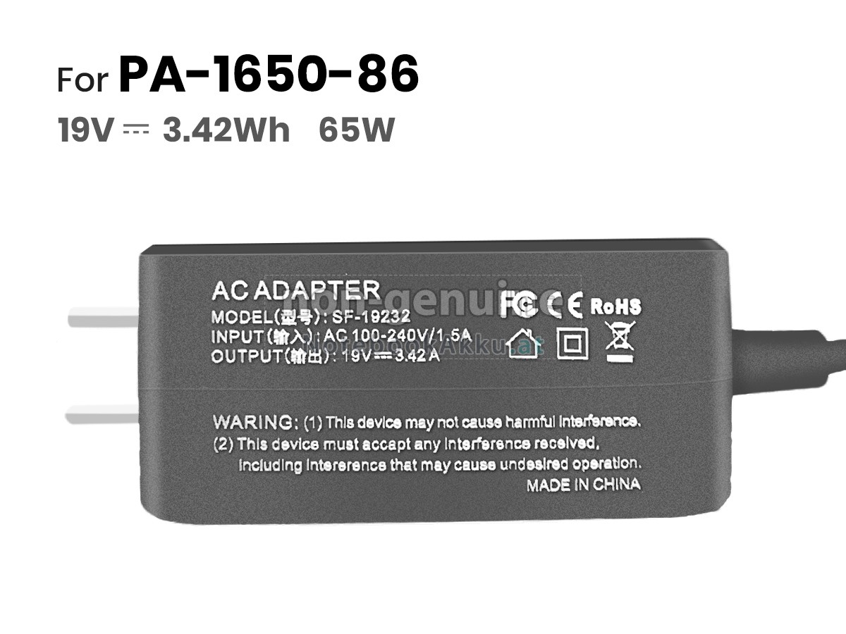 Adapter für Acer 65W 19V-3.42A 5.5*1.7MM