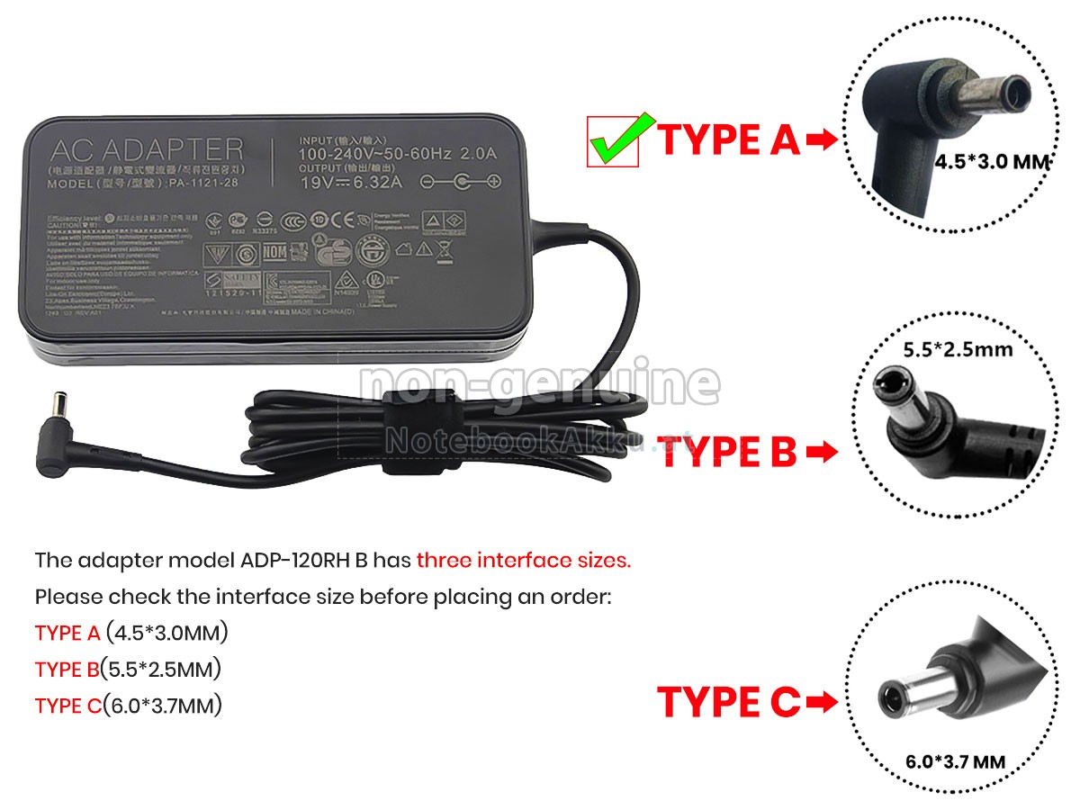Adapter für Asus ADP-120RH B