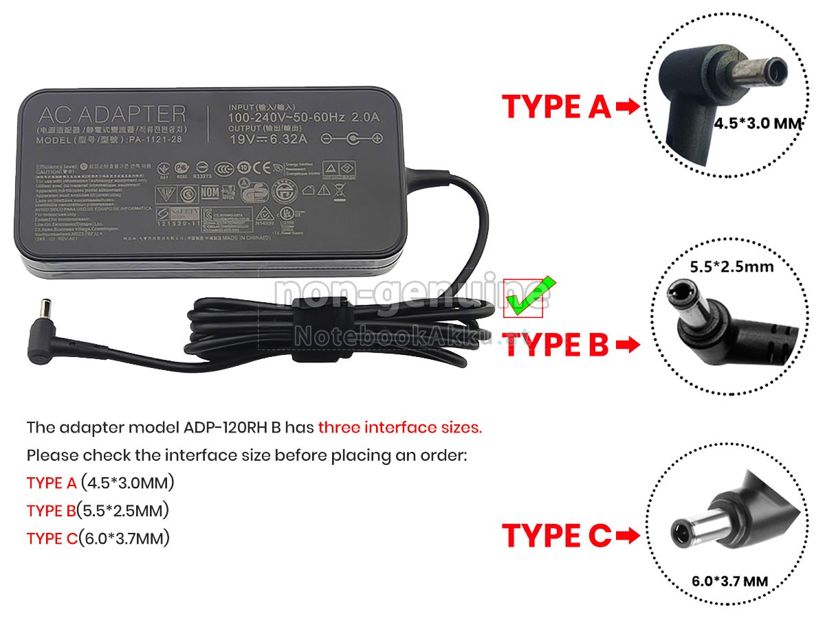 Adapter für Asus ADP-120RH B