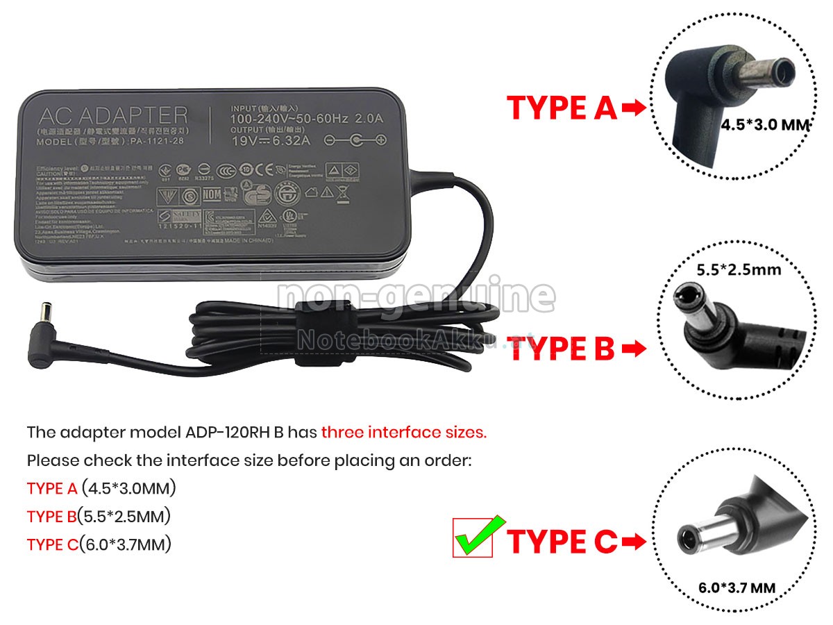 Adapter für Asus ADP-120RH B