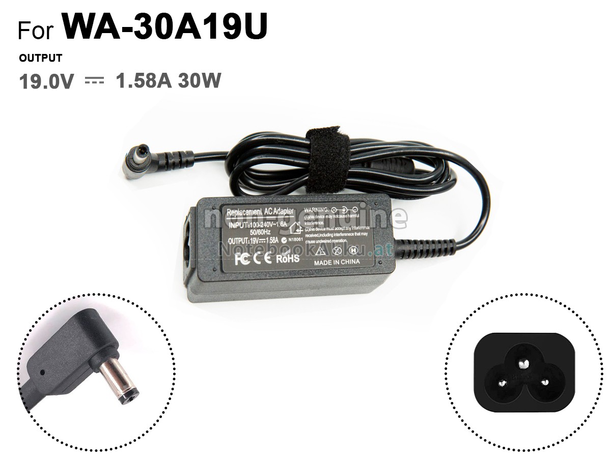 Adapter für Dell 30W 19V-1.58A 100-240V~1.6A 50/60HZ