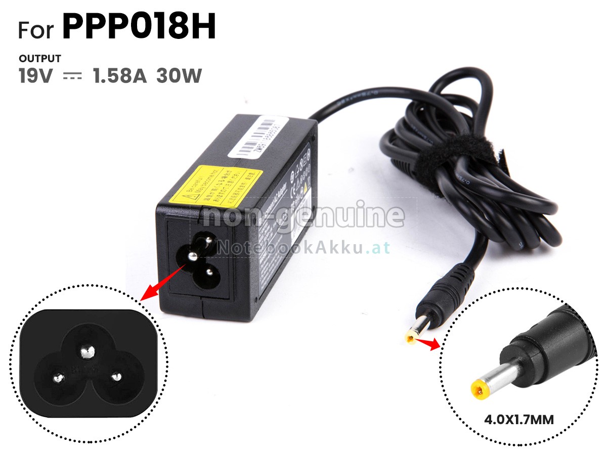 Adapter für HP 30W 19V-1.58A 100-240V~1.6A 50/60HZ