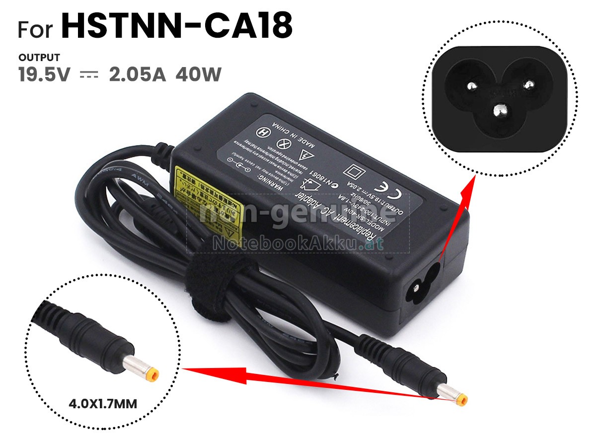 Adapter für HP 40W 19.5V-2.05A 100-240V~1.8A 50/60HZ