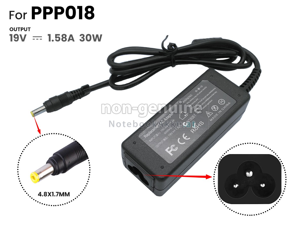Adapter für HP 30W 19V-1.58A 100-240V~1.6A 50/60HZ 4.8*1.7MM