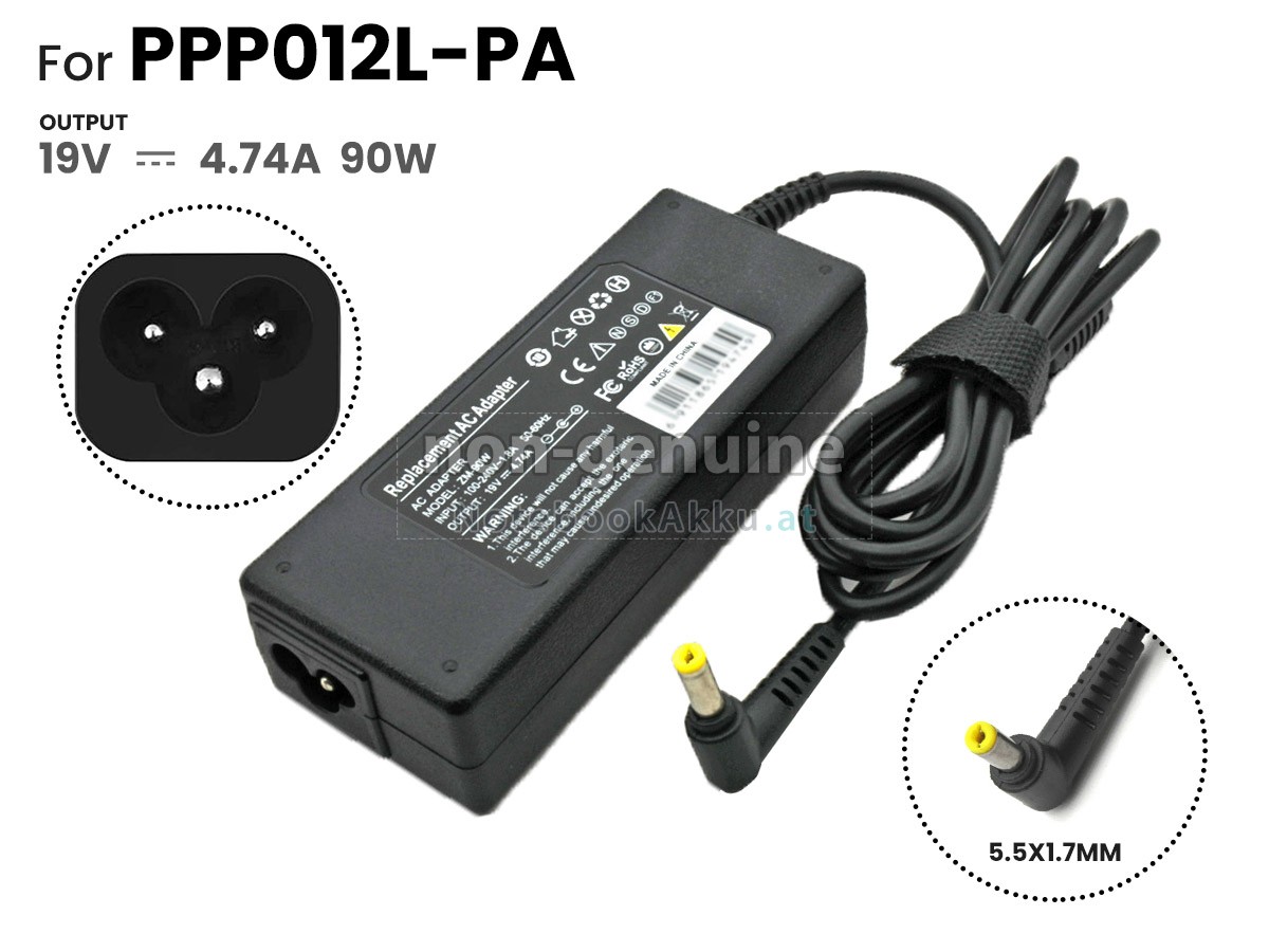 Adapter für HP 90W 19V-4.74A 100-240V~1.8A 50/60HZ 5.5*1.7MM