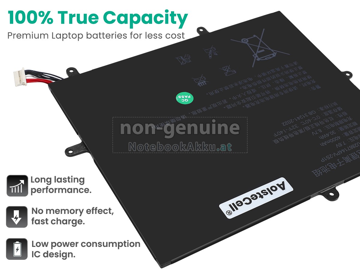 Akku für AolsteCell U2867144PV-2S1P