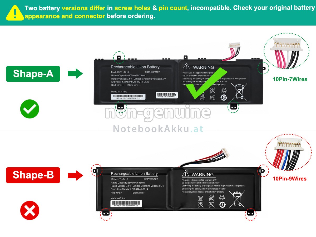 Akku für AolsteCell UTL-1415