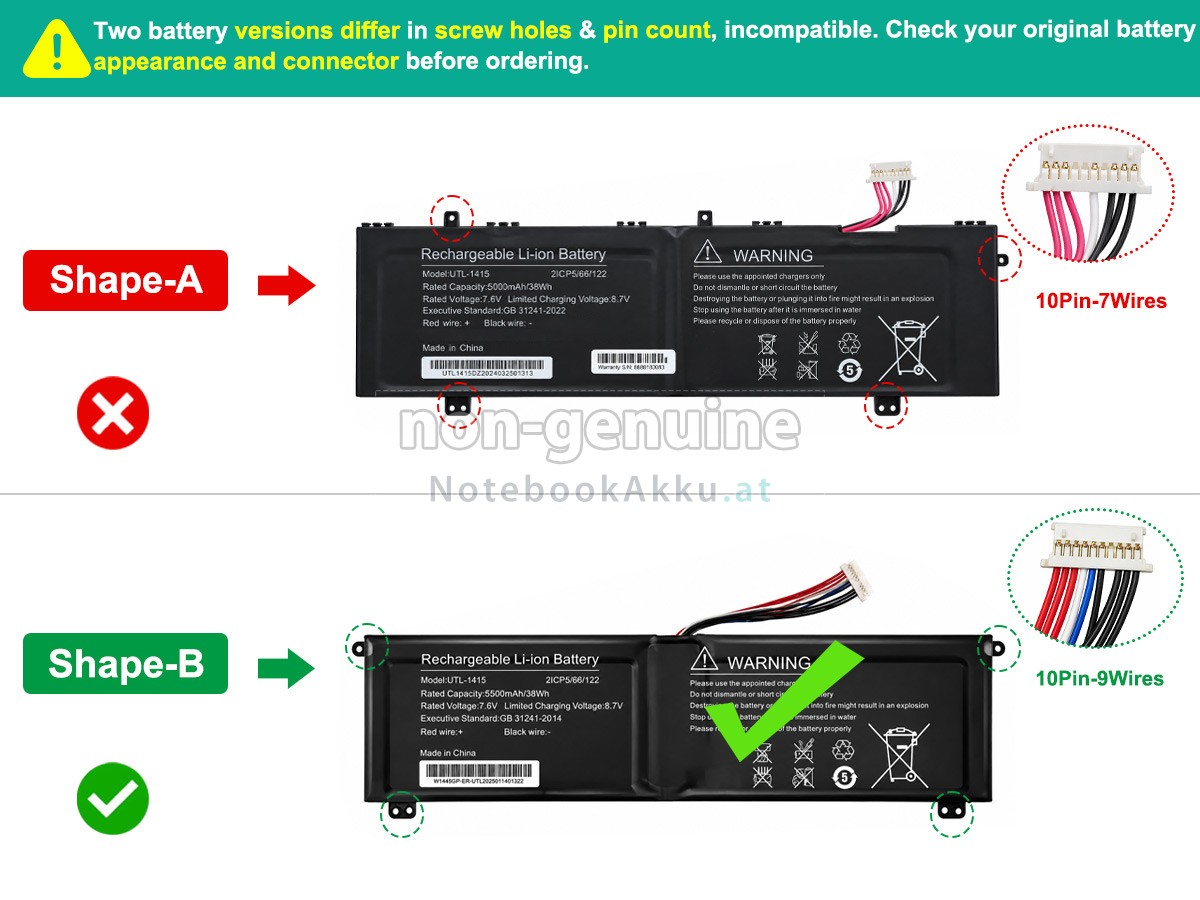 Akku für AolsteCell UTL-1415