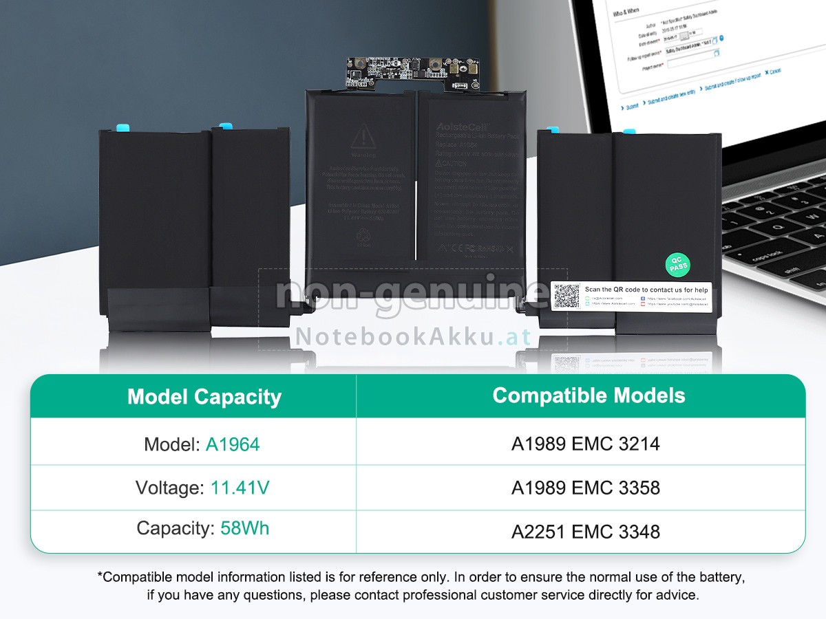 Akku für Apple A2251 EMC 3348