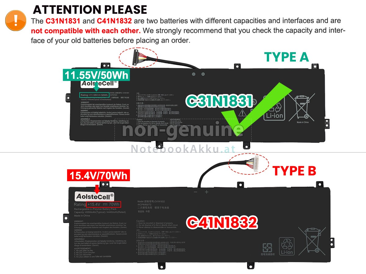 Akku für Asus Pro P3540FA-EJ0187