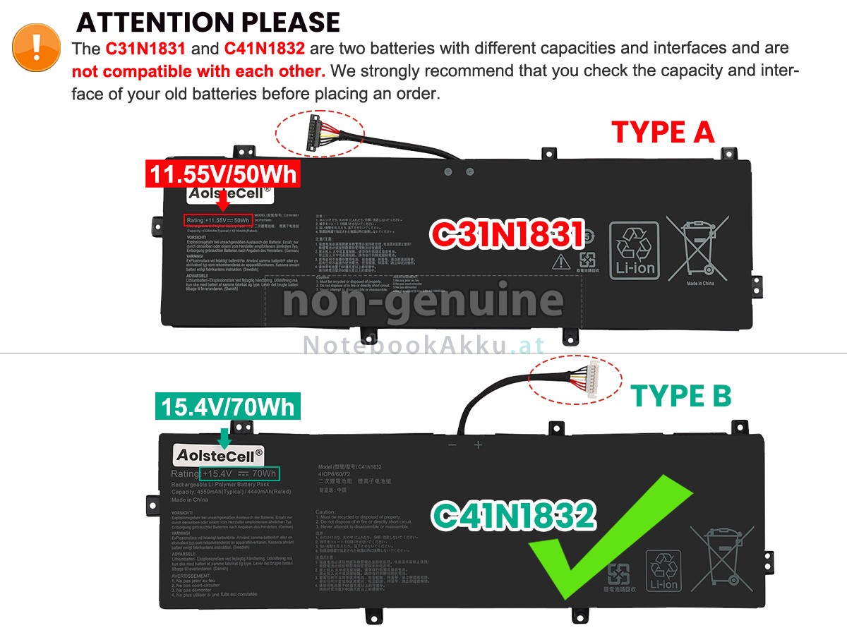 Akku für Asus Pro P3540FA-EJ0187