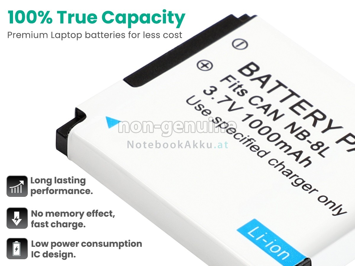 Akku für Canon POWERSHOT A3100 IS