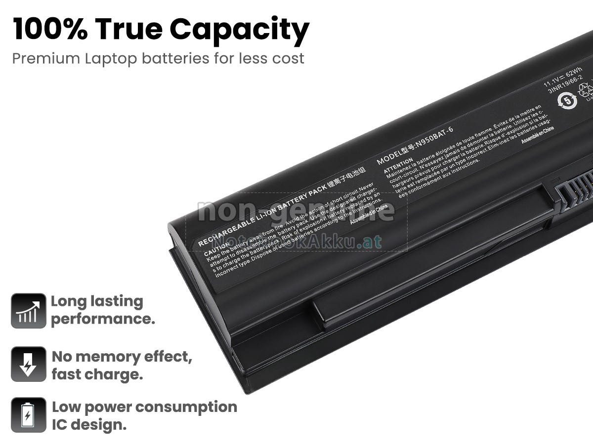 Akku für Clevo N950BAT-6(3INR19/66-2)