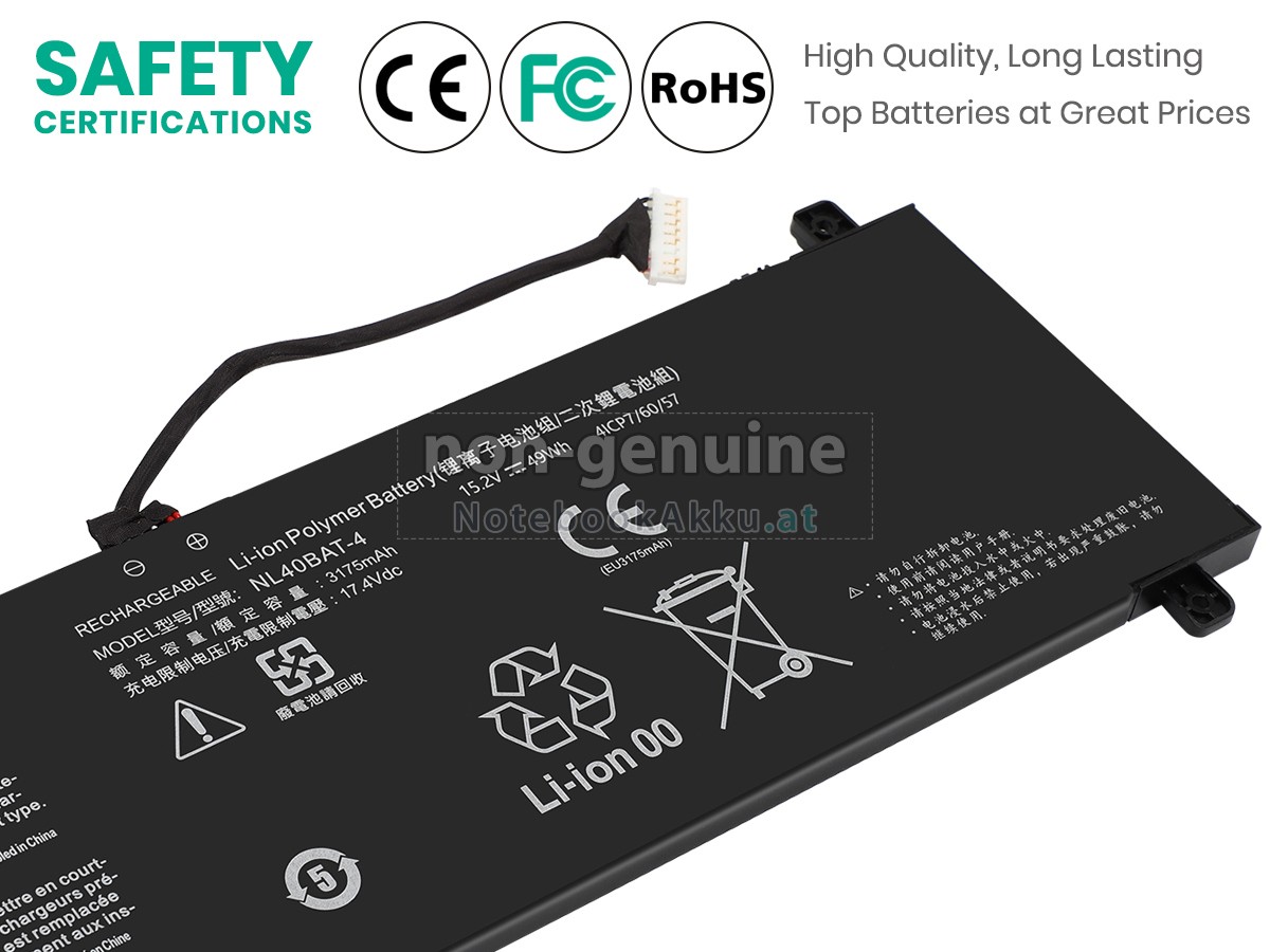 Akku für Clevo NL50GU