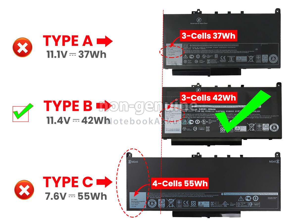 Akku für Dell Latitude 12 E7470