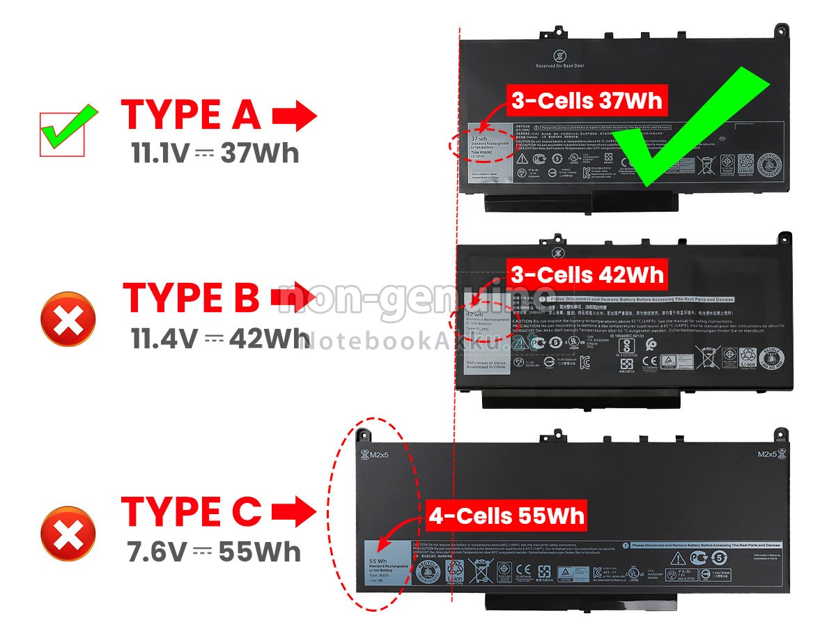 Akku für Dell Latitude 12 E7470