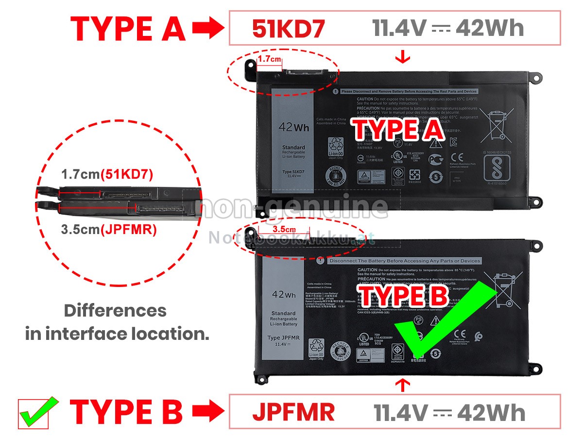 Akku für Dell Chromebook 3100 2-IN-1