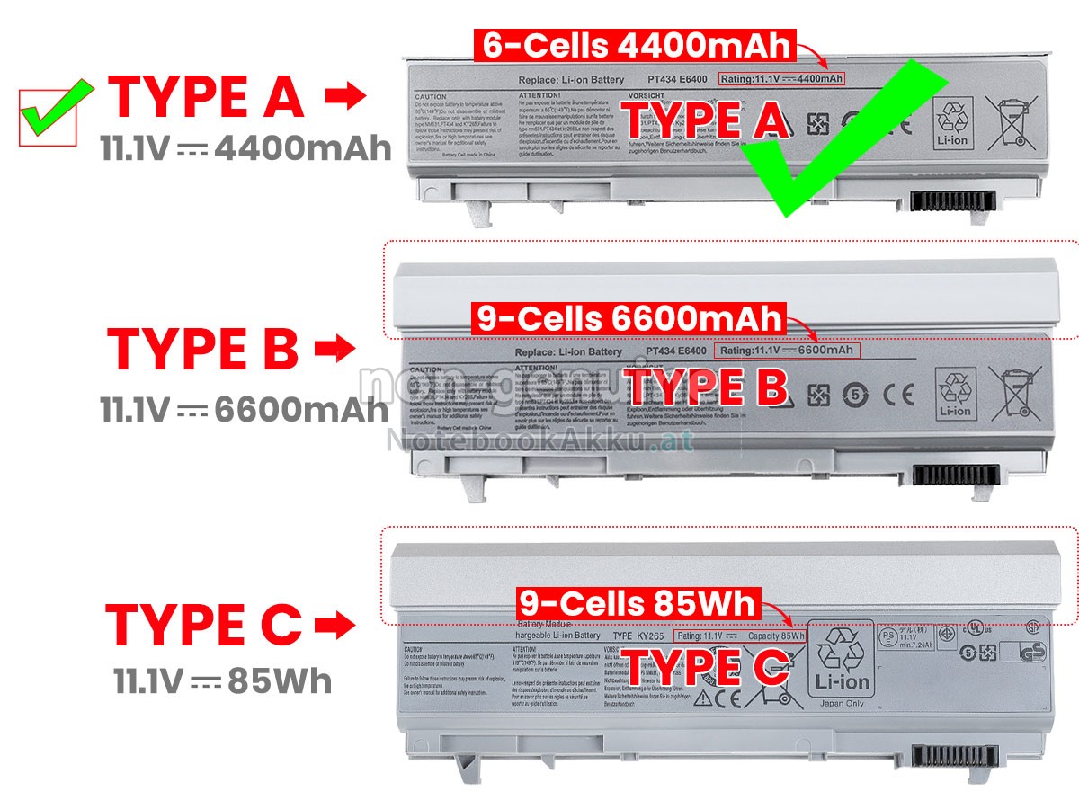 Akku für Dell Latitude E6510