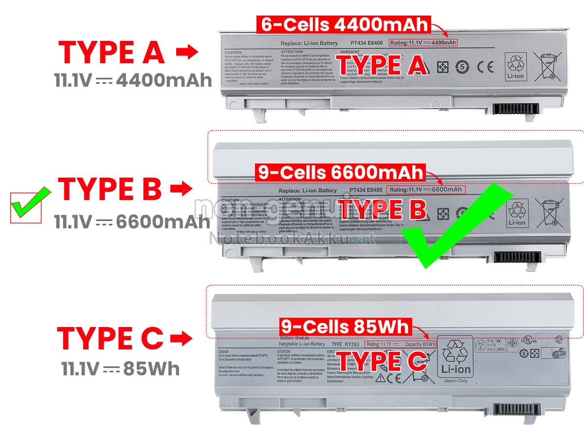 Akku für Dell Latitude E6510