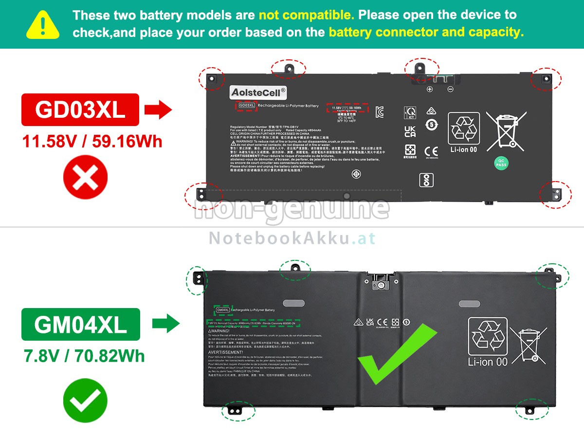 Akku für HP OmniBook X 14-KA0002NAX