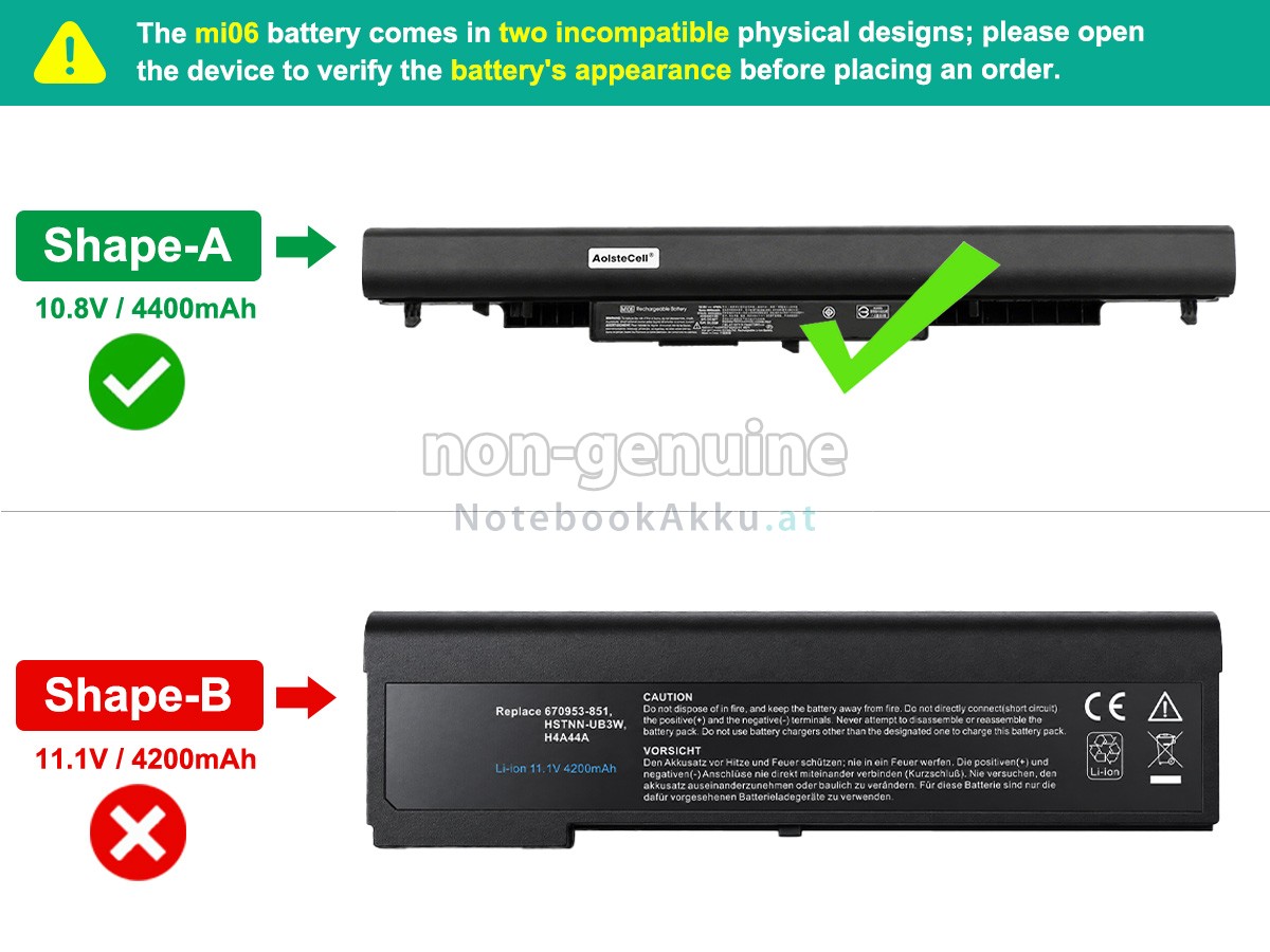 Akku für HP MI06