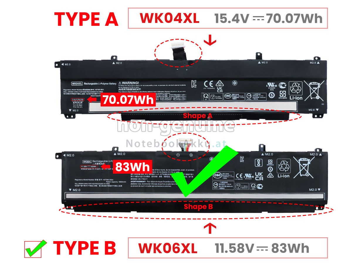 Akku für HP Omen 16-WF1025TX