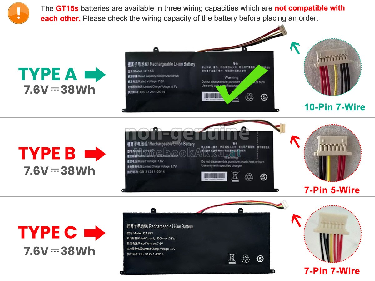 Akku für IPASON G154GPJ41