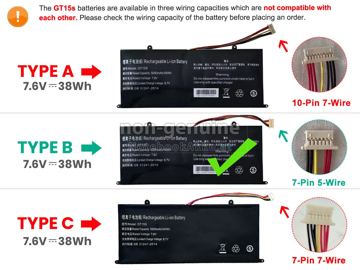 Akku für IPASON G154GPJ41