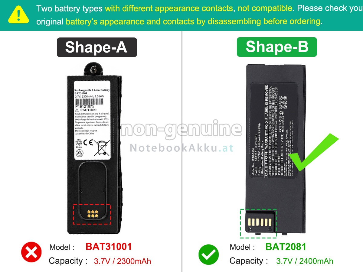 Akku für Iridium BAT31001