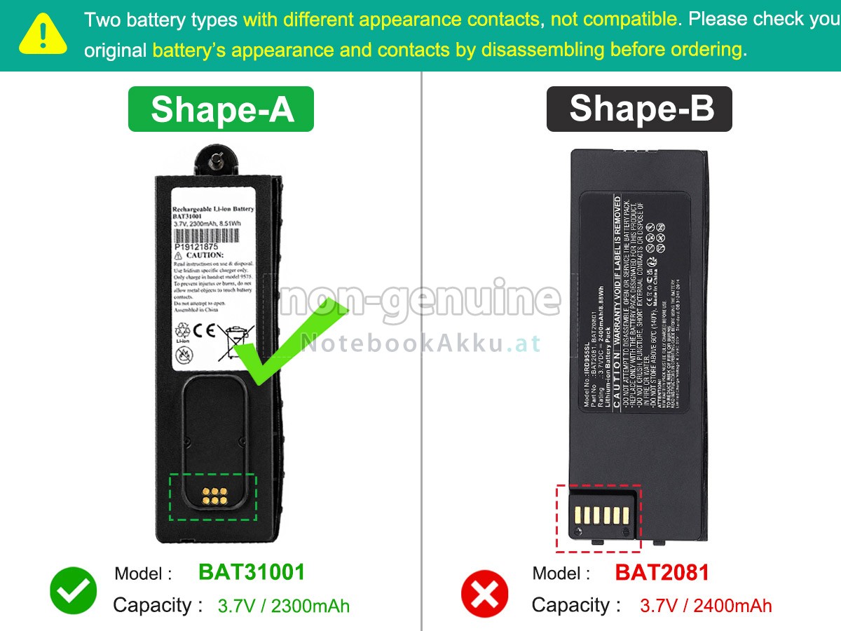 Akku für Iridium BAT31001