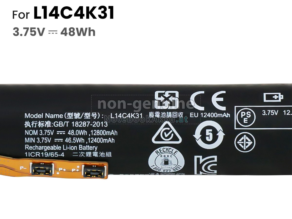 Akku für Lenovo L14C4K31