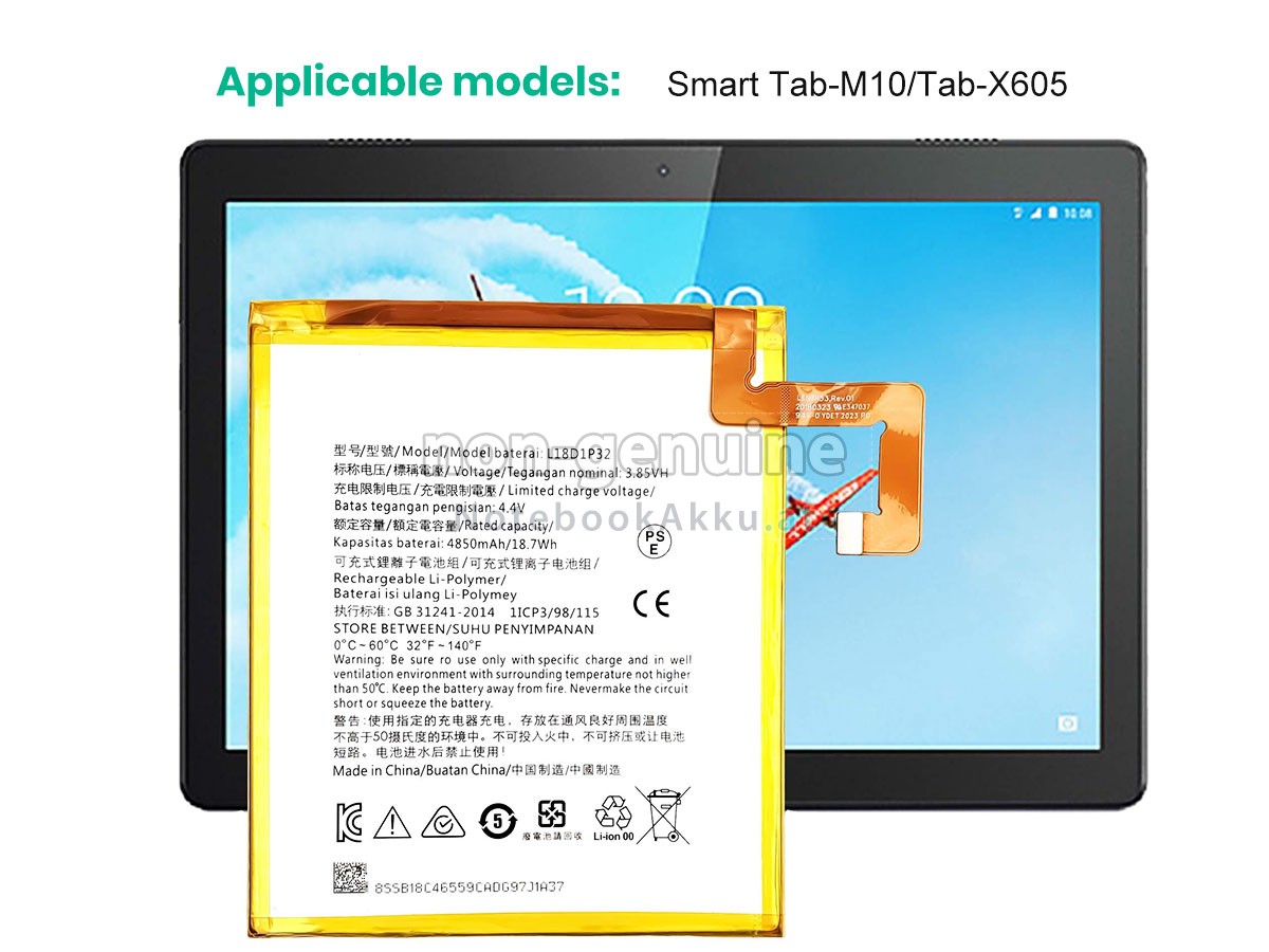 Akku für Lenovo L18D1P32