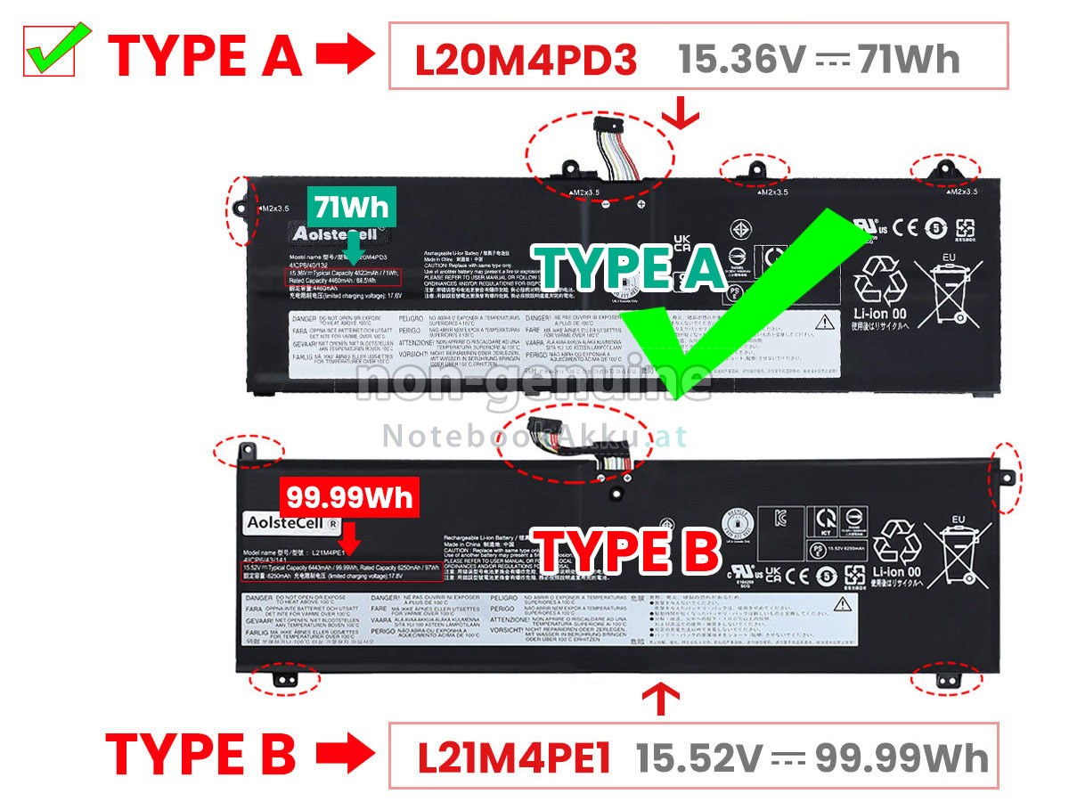 Akku für Lenovo LEGION S7 16ARHA7-82UG000DSP