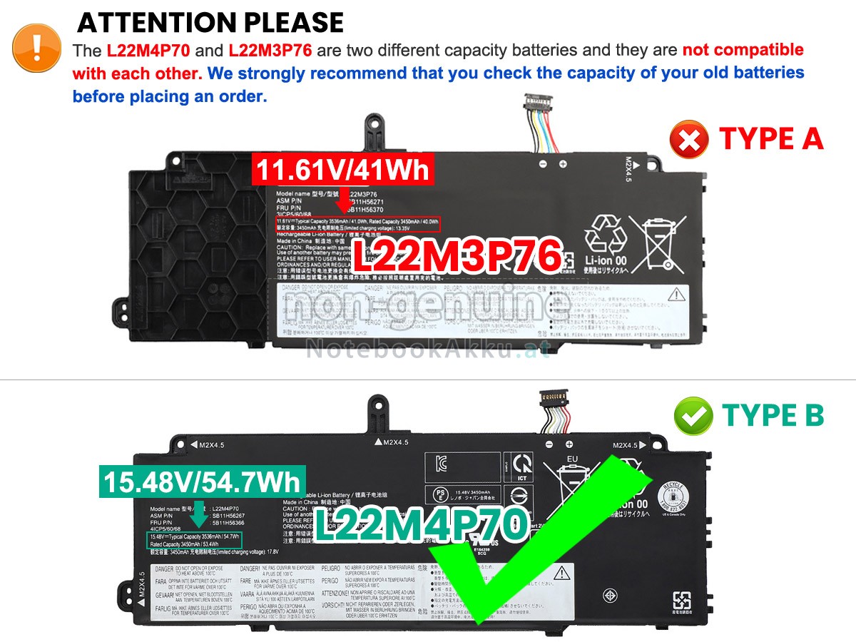 Akku für Lenovo ThinkPad X13 GEN 4-21EX004FMZ