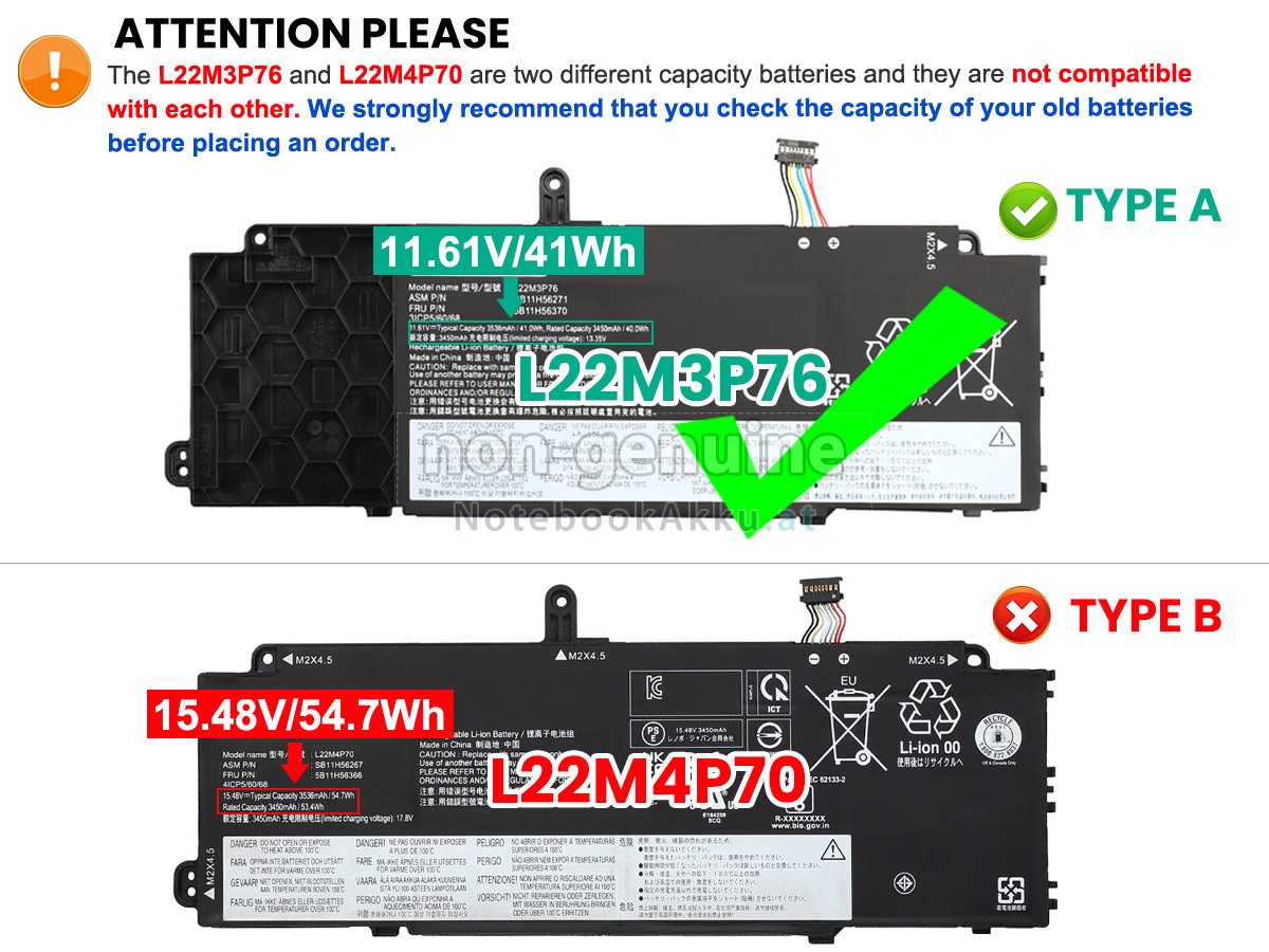 Akku für Lenovo ThinkPad X13 GEN 4-21EX004FMZ