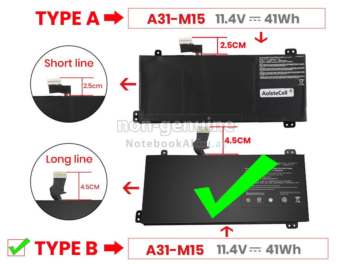 Akku für Medion 0B23-01Q9000M