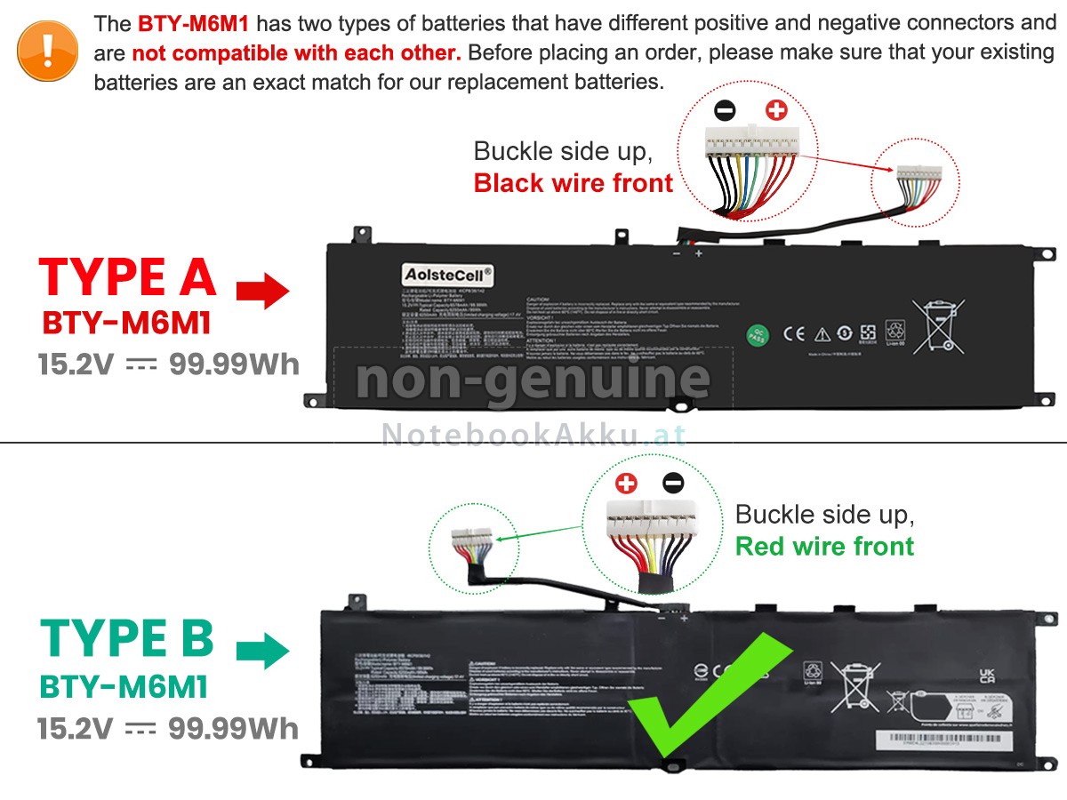 Akku für MSI STEALTH GS77 12UE-046