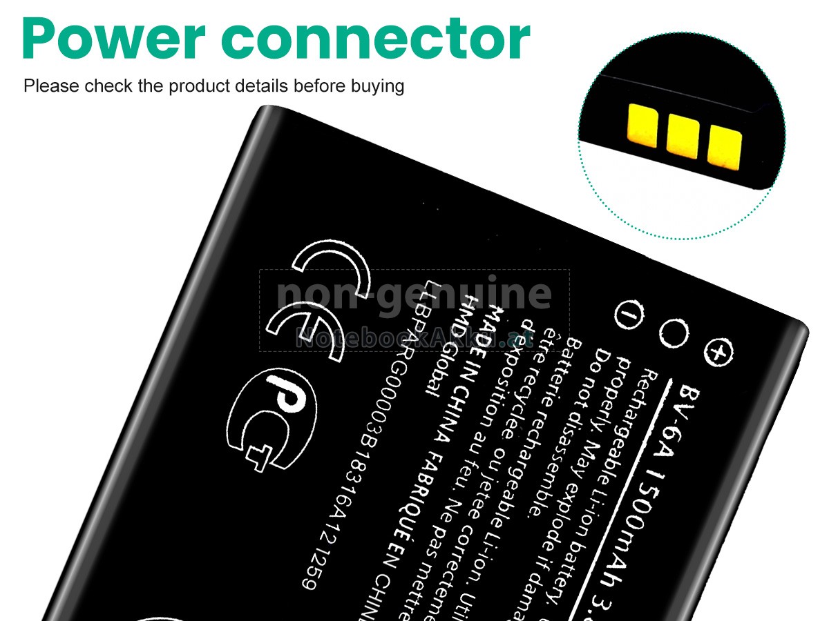 Akku für Nokia BV-6A