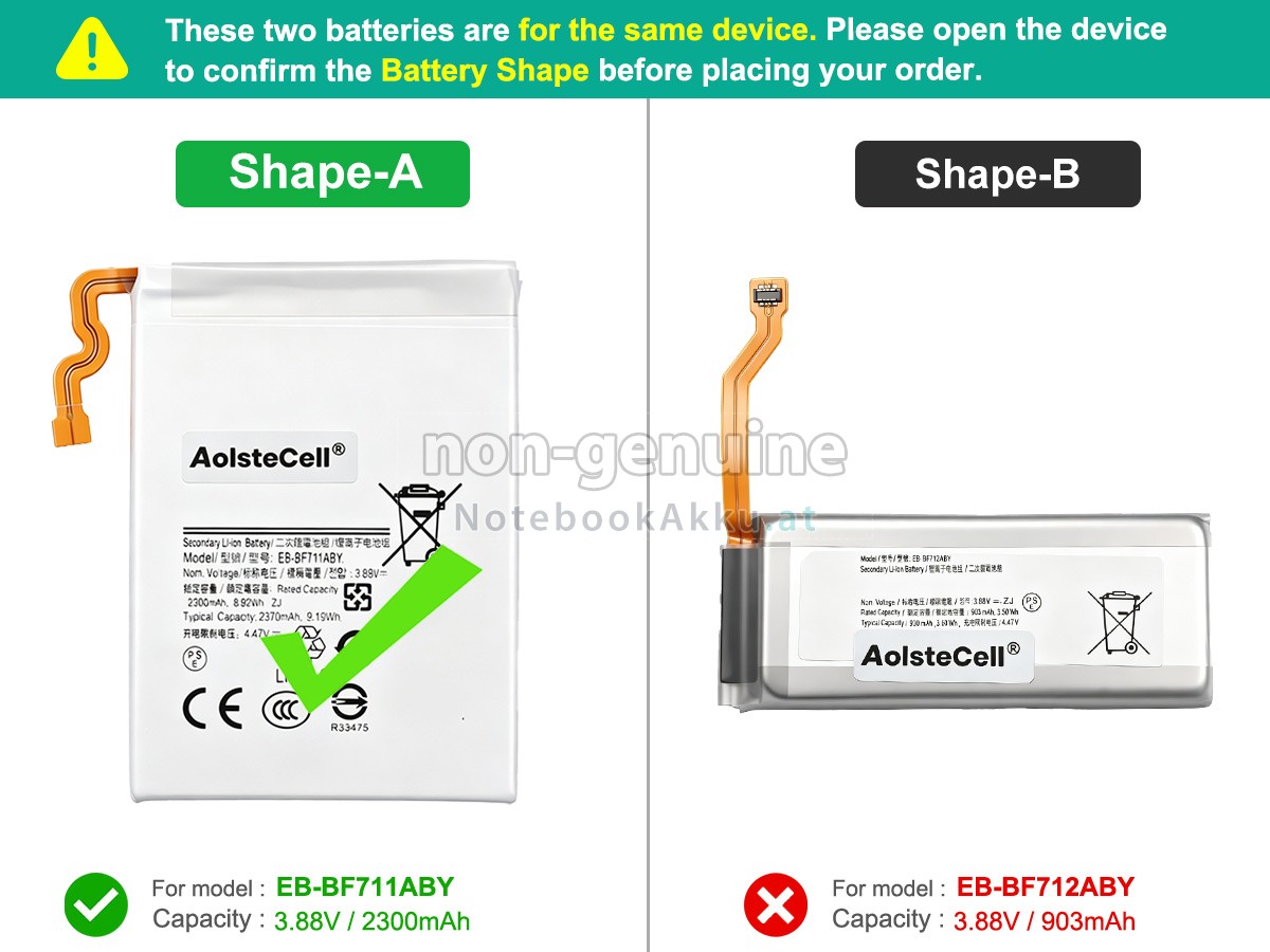 Akku für Samsung GALAXY Z FILP 3
