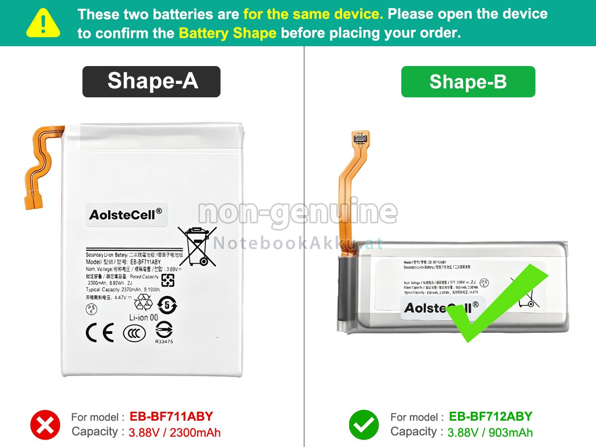 Akku für Samsung GALAXY Z FILP 3