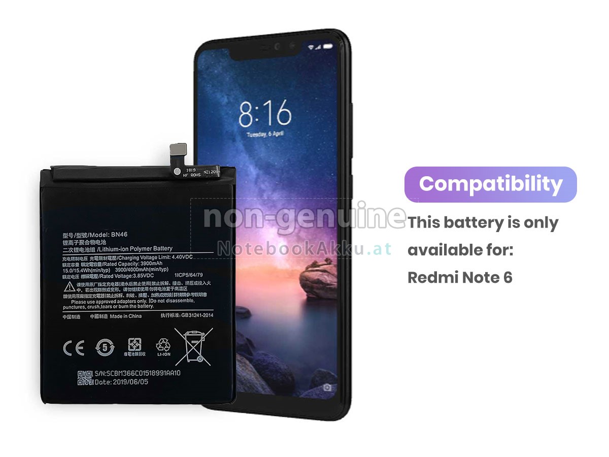 Akku für XiaoMi REDMI NOTE 6