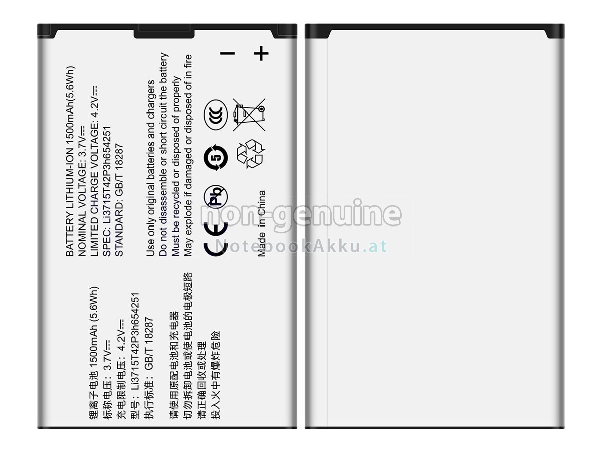 Akku für ZTE LI3715T42P3H654251